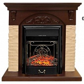 Каминокомплект Royal Flame Bern крупный сланец (темный дуб)+Majestic FX Black