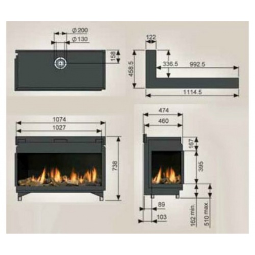 Газовый камин Faber Duet L