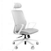 Ортопедическое кресло Falto Soul Серое с белым каркасом