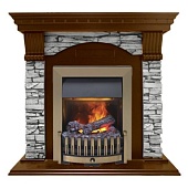 Dublin арочный скальный белый (дуб)+Danville Antic Brass