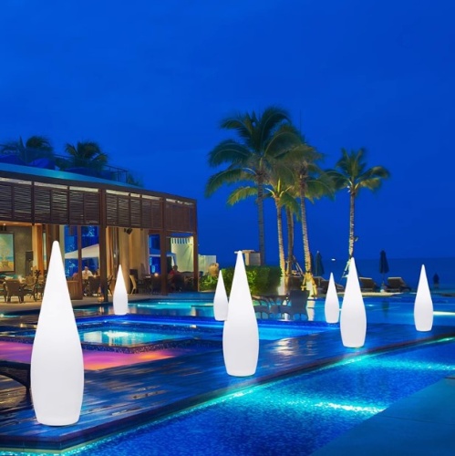 Светильник Капля 45х150 питание от АКБ, RGB